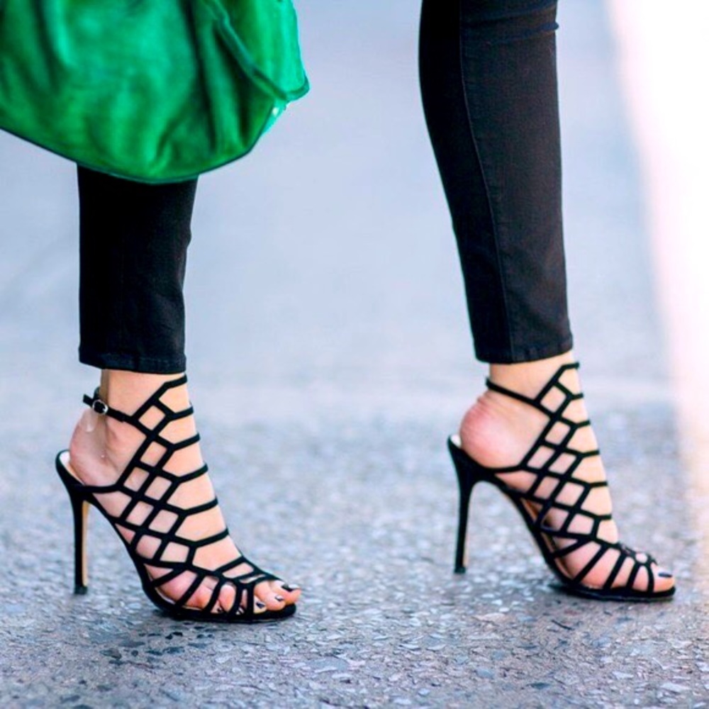 EXPRESS- Black Caged Stilettos- Women’s Size 10- Worn Once